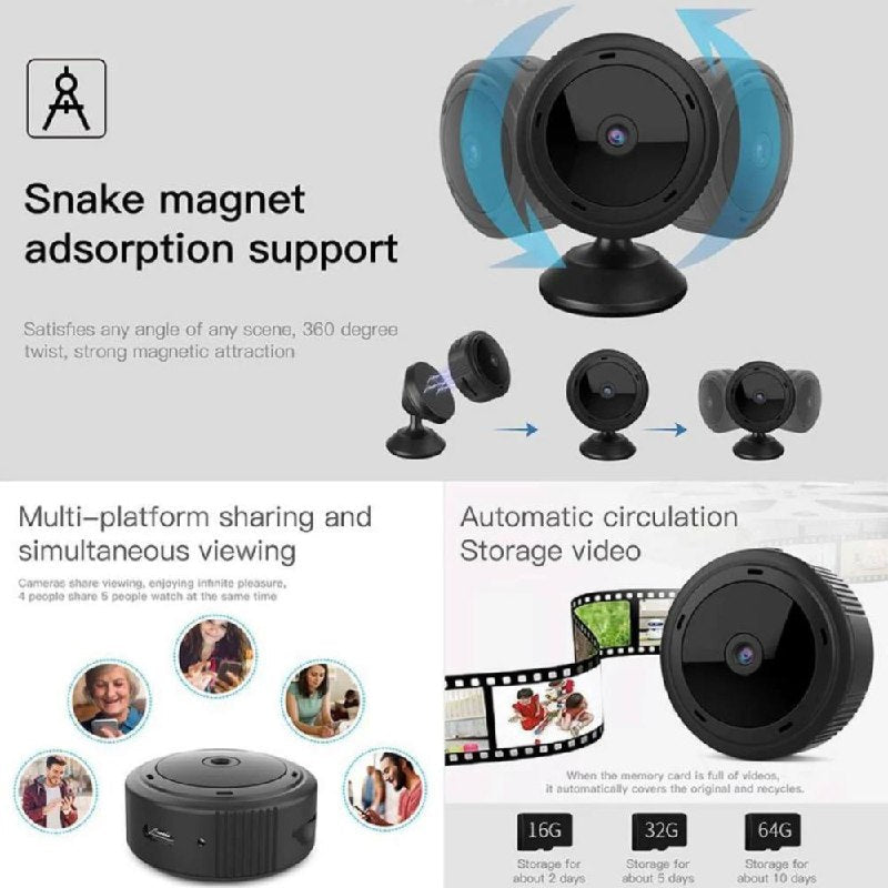 Sleek WiFi Surveillance Camera with Enhanced Night Vision