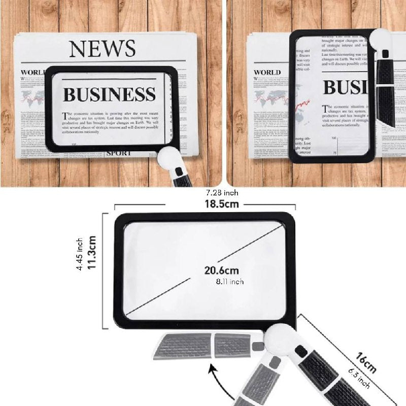 IllumiView 5X LED Magnifier for Effortless Reading and Crafts