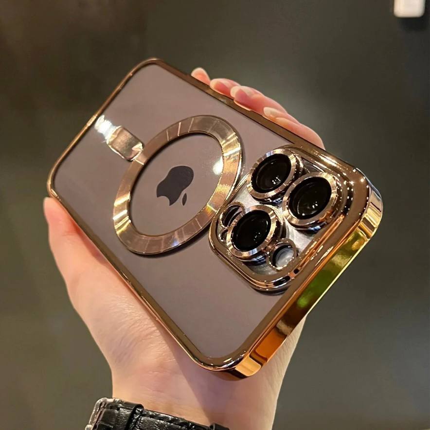 Luxurious Magnetic Phone Case with Metallic Shine