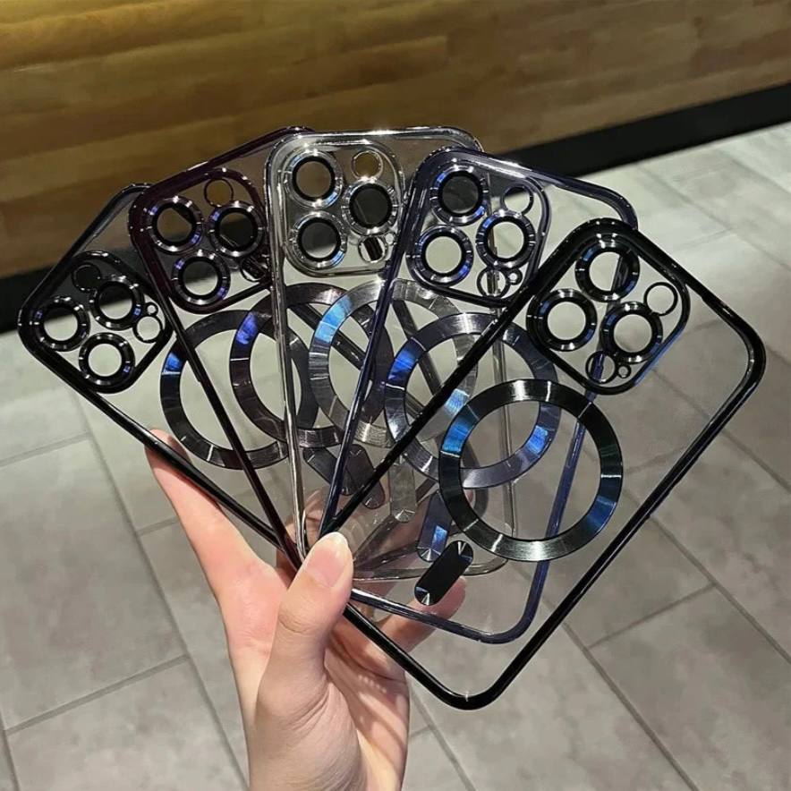 Luxurious Magnetic Phone Case with Metallic Shine