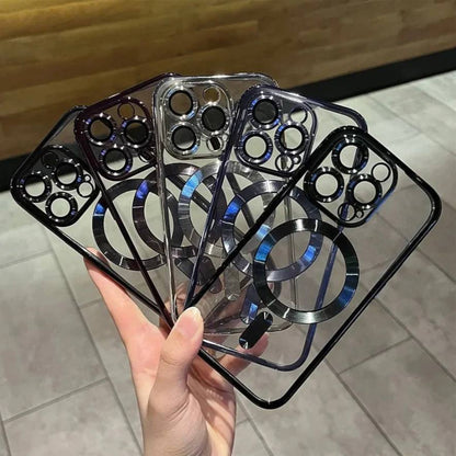 Luxurious Magnetic Phone Case with Metallic Shine