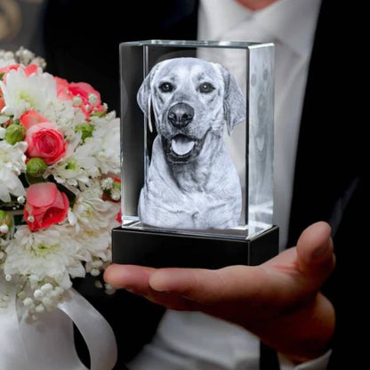 Customizable Crystal Pet Memorial Keepsake