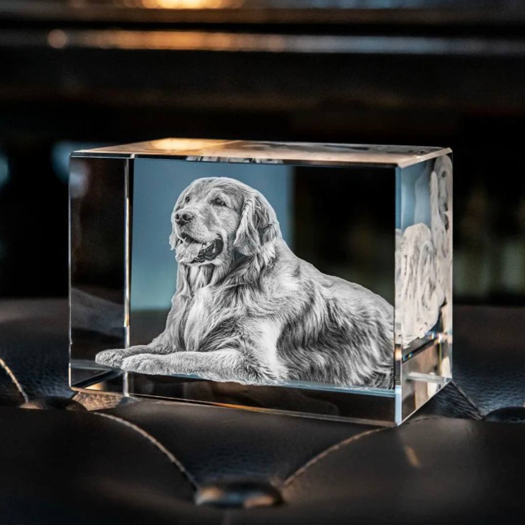 Customizable Crystal Pet Memorial Keepsake