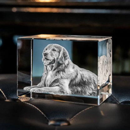 Customizable Crystal Pet Memorial Keepsake