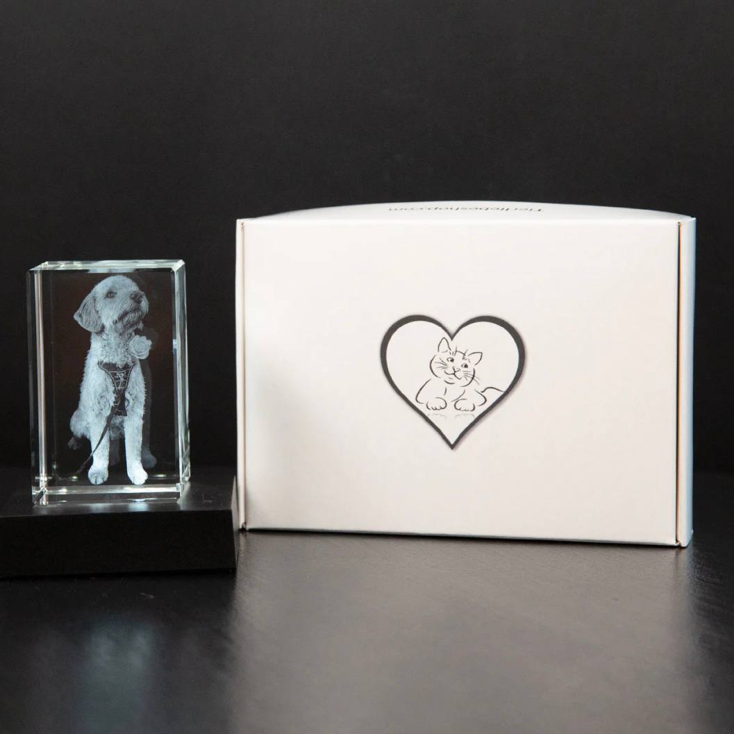 Customizable Crystal Pet Memorial Keepsake