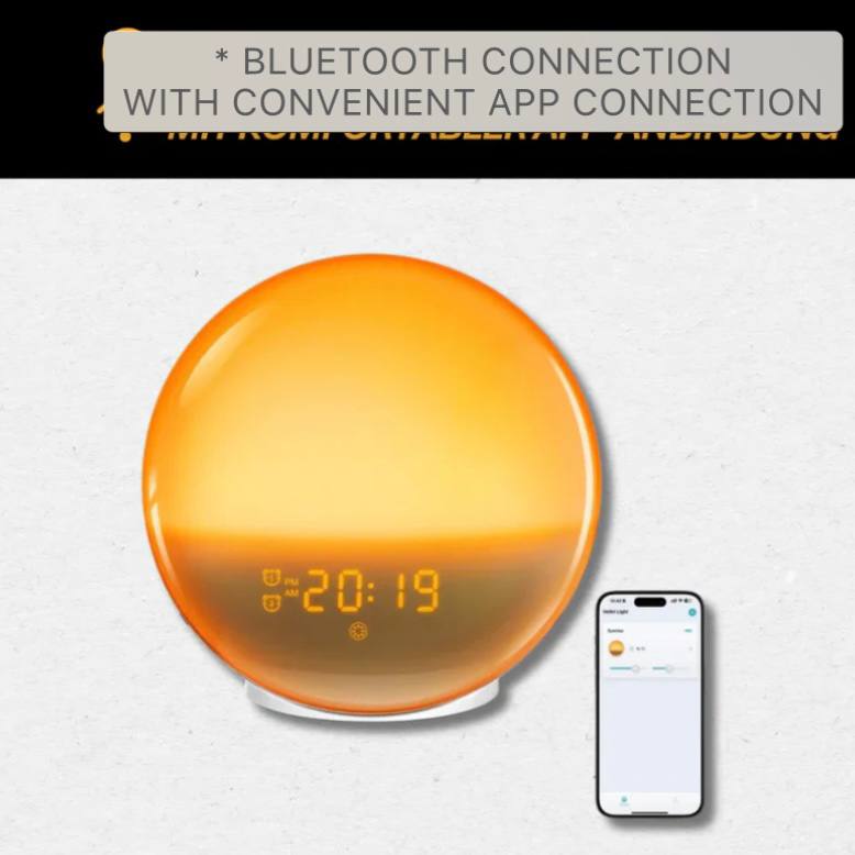 Gentle Wake-Up Light with Bluetooth and App Control