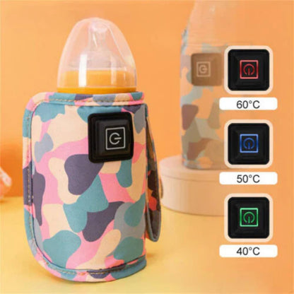 Travel-Friendly Baby Bottle Heater with Digital Temp Control