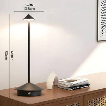 Touch-Controlled Rechargeable LED Lamp with Adjustable Brightness