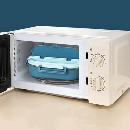 Smart Thermal Meal Container with Steel Compartments and Spill Resistance