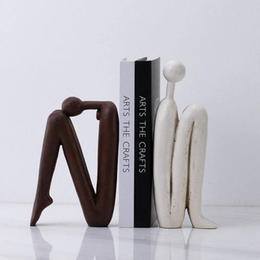 Stylish Polyresin Book Supports for Home and Office - 2 Pack