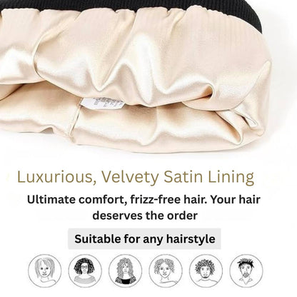 Silk-Lined Winter Beanie for Smooth, Frizz-Free Hair