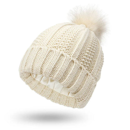 Silk-Lined Winter Beanie for Smooth, Frizz-Free Hair
