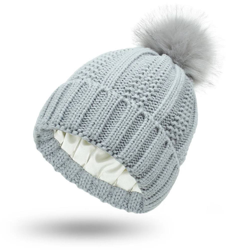 Silk-Lined Winter Beanie for Smooth, Frizz-Free Hair