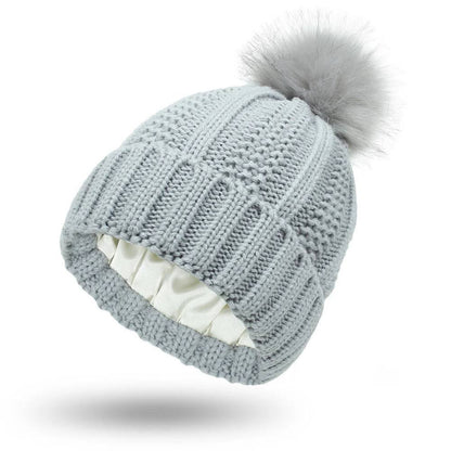 Silk-Lined Winter Beanie for Smooth, Frizz-Free Hair