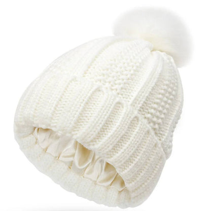 Silk-Lined Winter Beanie for Smooth, Frizz-Free Hair