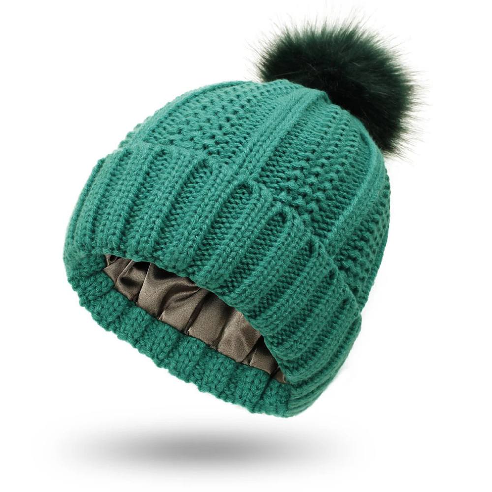 Silk-Lined Winter Beanie for Smooth, Frizz-Free Hair