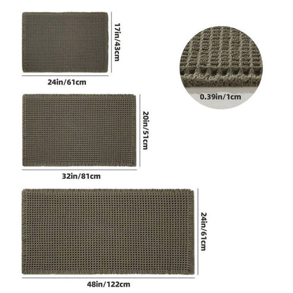 Quick-Dry Non-Slip Bath Rug with Chic Tassels, Machine Washable