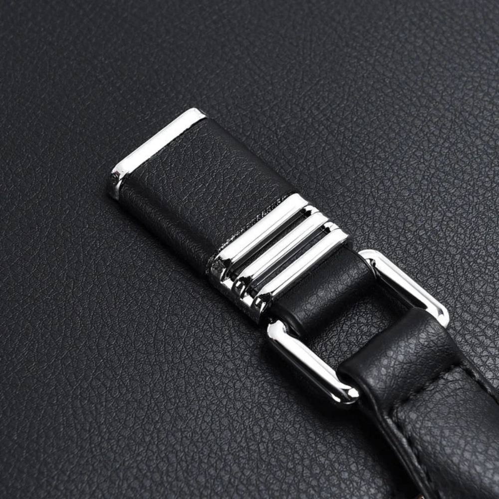 Elegant Leather Briefcase for 14-15 Inch Laptops with Adjustable Strap