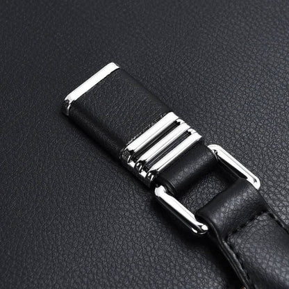 Elegant Leather Briefcase for 14-15 Inch Laptops with Adjustable Strap