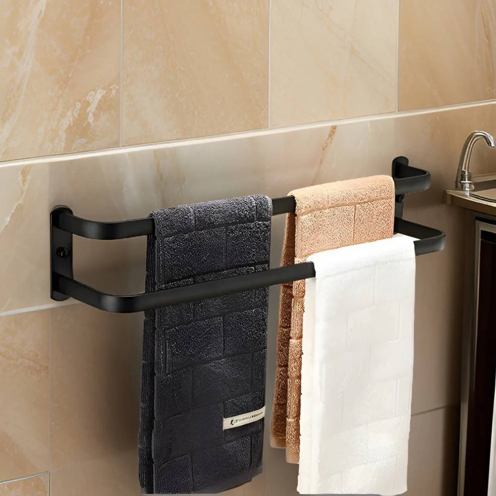 Sleek Wall-Mounted Towel Organizer with 3-Tier Storage