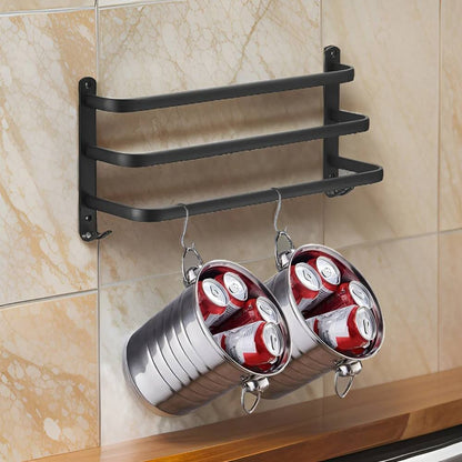 Sleek Wall-Mounted Towel Organizer with 3-Tier Storage
