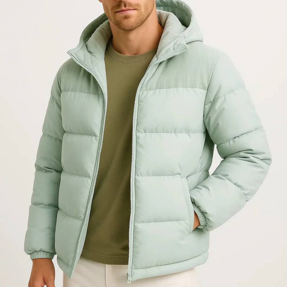 Men's Ultra-Light Insulated Jacket with Adjustable Hood