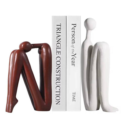 Stylish Polyresin Book Supports for Home and Office - 2 Pack
