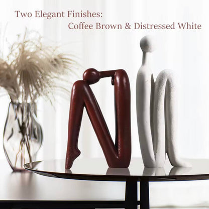 Stylish Polyresin Book Supports for Home and Office - 2 Pack