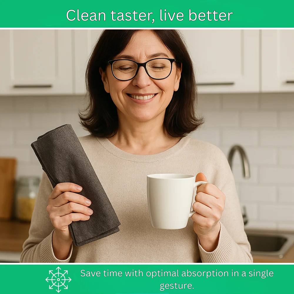 Streak-Free Microfiber Cleaning Cloth for Effortless Shine
