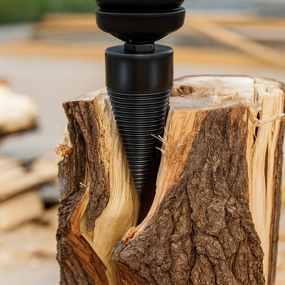 Effortless Firewood Splitting Drill Bit for Electric Drills
