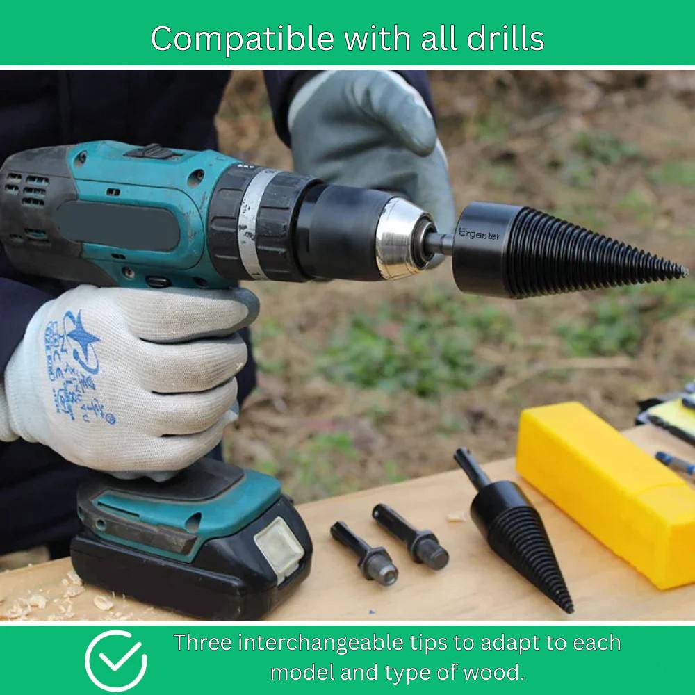 Effortless Firewood Splitting Drill Bit for Electric Drills