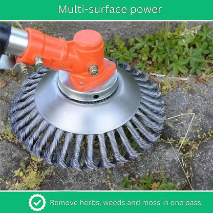 Premium Steel Brush Attachment for Effortless Yard Trimming