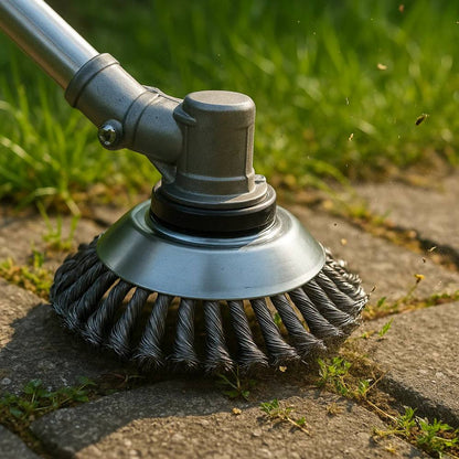 Premium Steel Brush Attachment for Effortless Yard Trimming