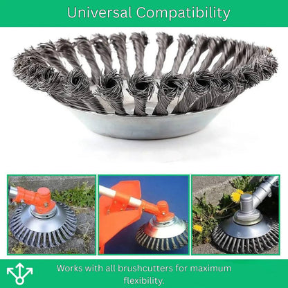 Premium Steel Brush Attachment for Effortless Yard Trimming