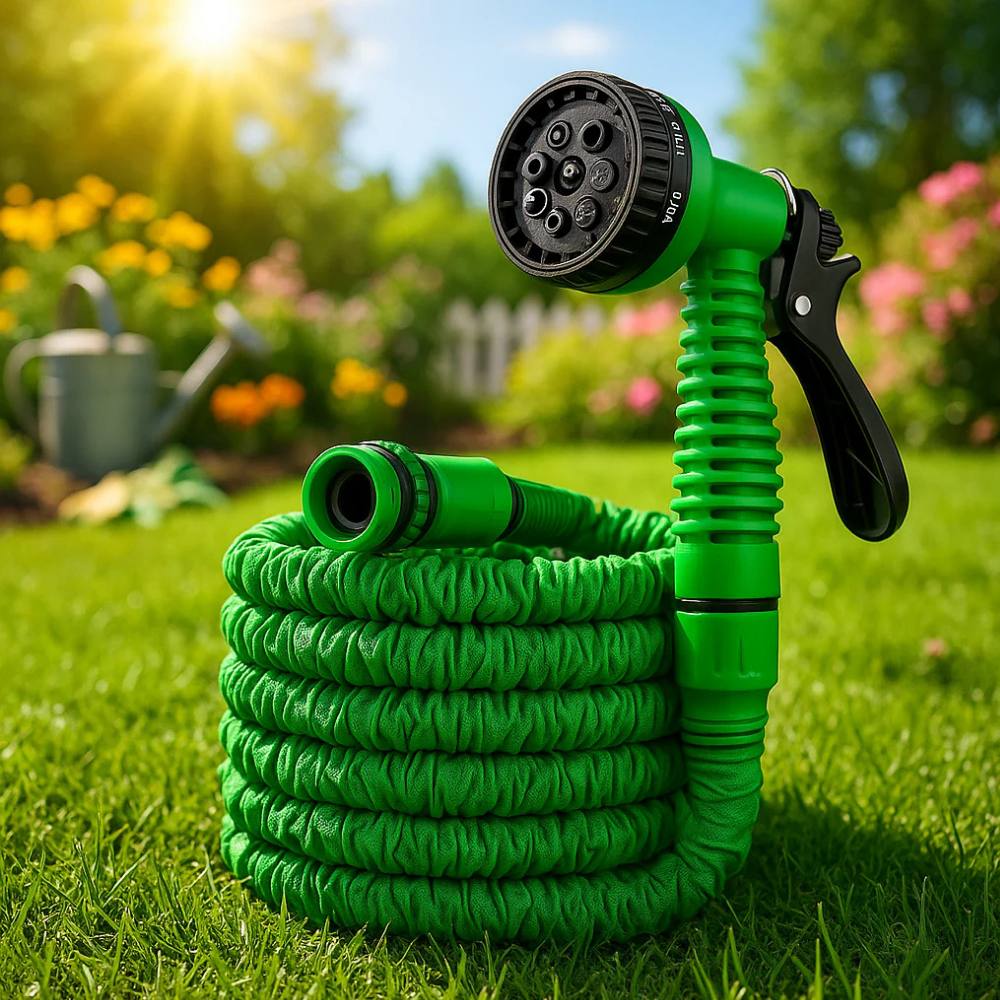 Flexible Garden Hose with 10 Adjustable Spray Options