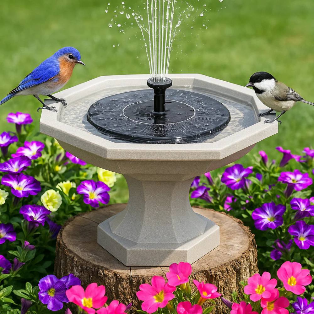 Eco-Friendly Solar-Powered Water Feature for Outdoor Spaces