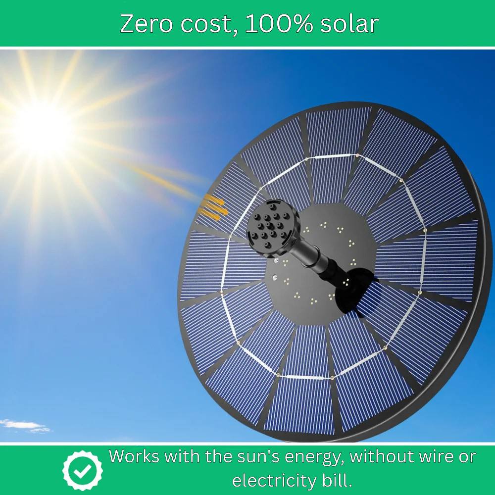 Eco-Friendly Solar-Powered Water Feature for Outdoor Spaces