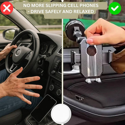 Versatile Car Smartphone Holder with Strong Grip and 360° View