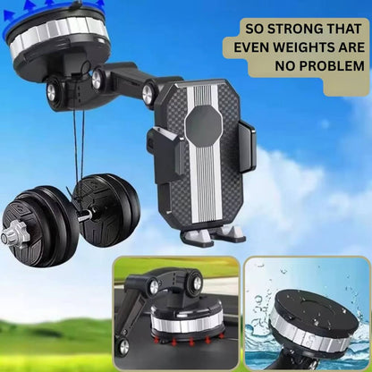 Versatile Car Smartphone Holder with Strong Grip and 360° View