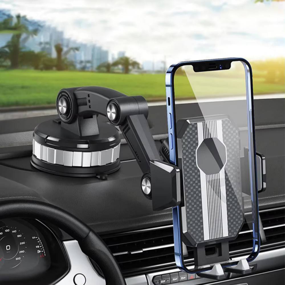 Versatile Car Smartphone Holder with Strong Grip and 360° View