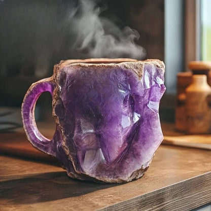 LuxeSip Artisan Mineral Glass Beverage Mug