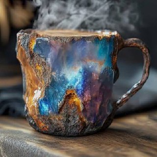 LuxeSip Artisan Mineral Glass Beverage Mug