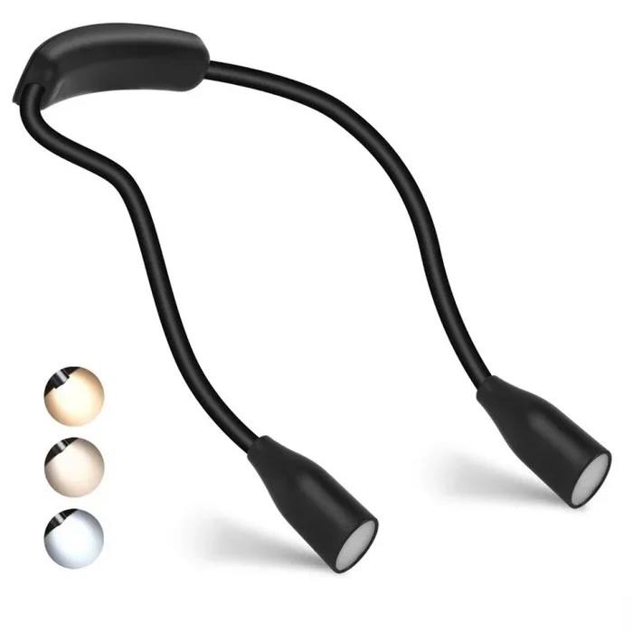 Ergonomic USB Rechargeable LED Neck Light for Hands-Free Use