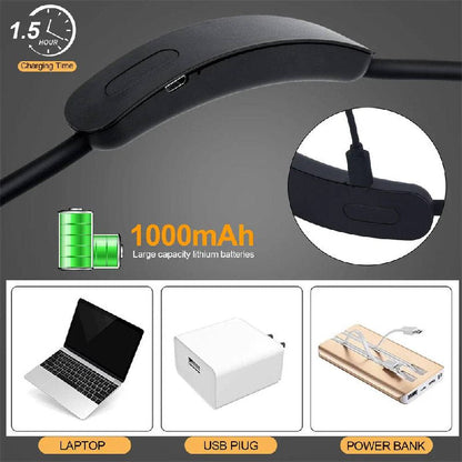 Ergonomic USB Rechargeable LED Neck Light for Hands-Free Use