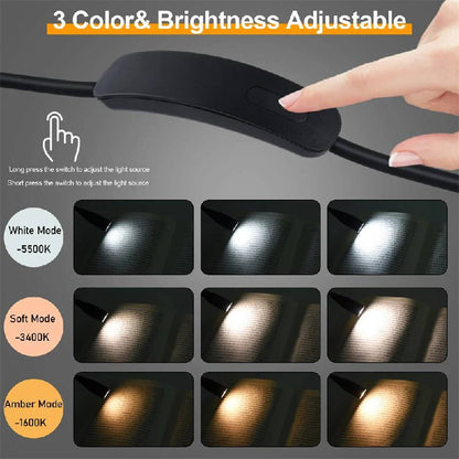 Ergonomic USB Rechargeable LED Neck Light for Hands-Free Use
