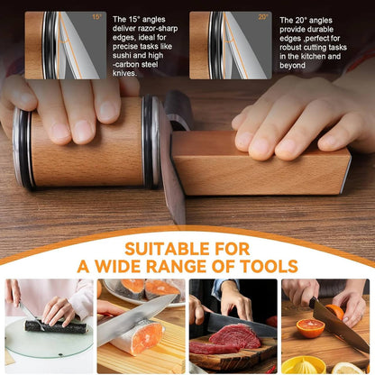 Precision Sharpening Stone Kit with Magnetic Base for Knives