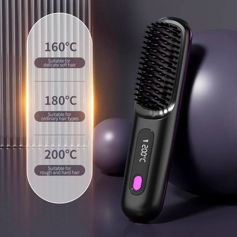 Portable Wireless Hair Styler with Digital Heat Control