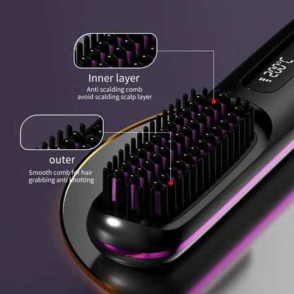 Portable Wireless Hair Styler with Digital Heat Control