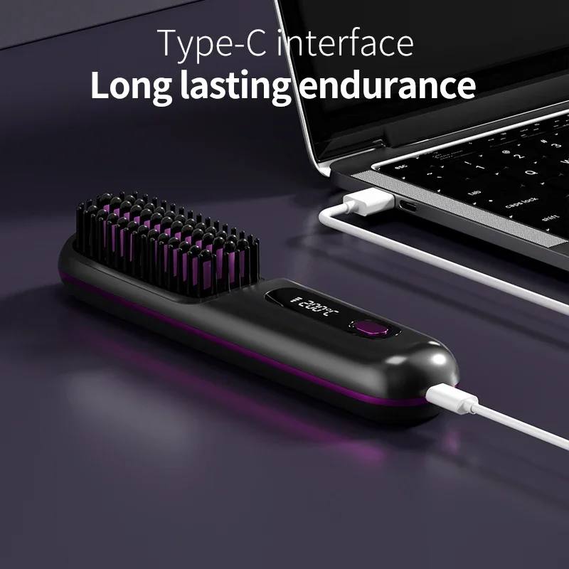 Portable Wireless Hair Styler with Digital Heat Control