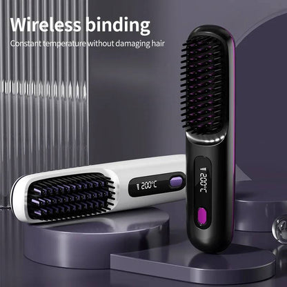 Portable Wireless Hair Styler with Digital Heat Control